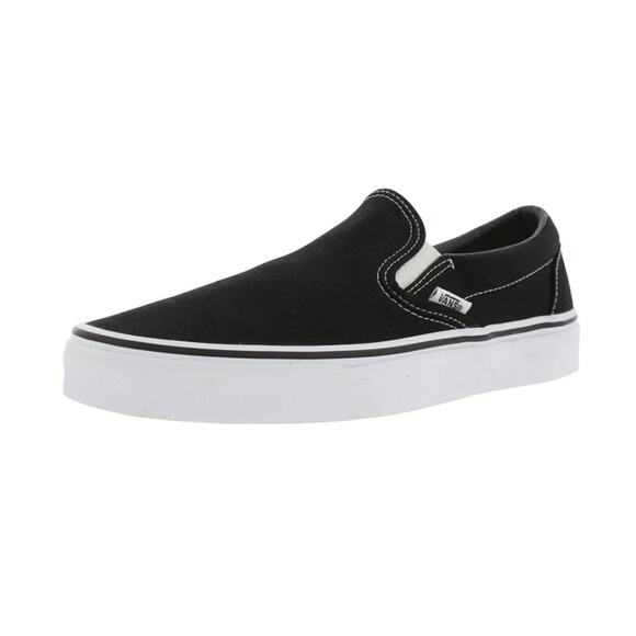 Vans Classic Slip On Skate Shoes Black White Canvas Mens 11.5 Fast Ship main image 7